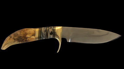 BAM Custom Knife with Cave Bear Handle 