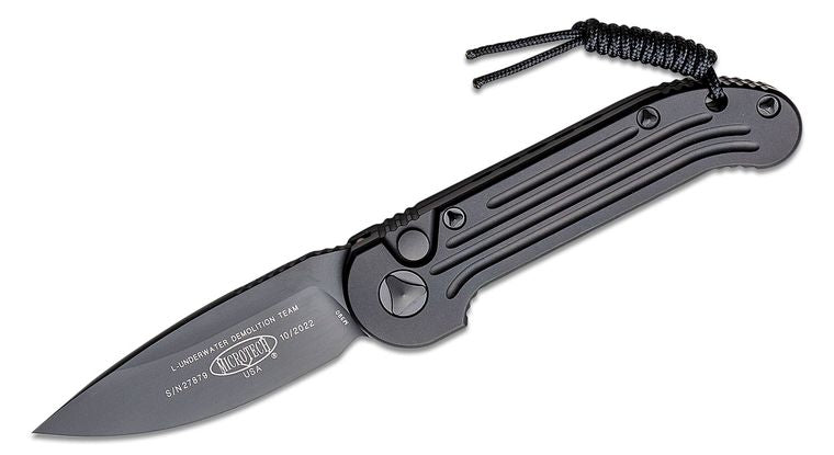 Microtech LUDT Tactical Automatic Knife (3.4" Black/Satin) 135-1T