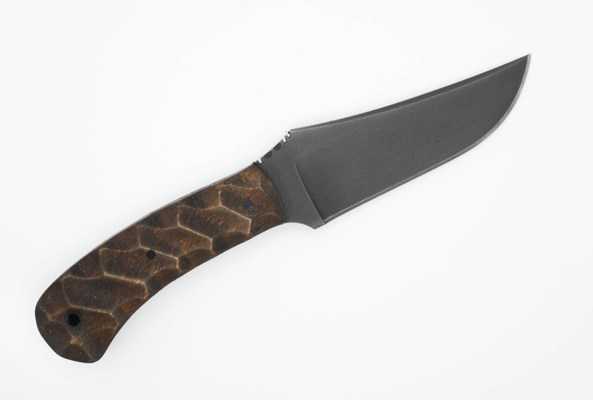 Winkler Knives Blue Ridge Hunter Fixed Blade Knife Sculpted Maple (4.1" Black)