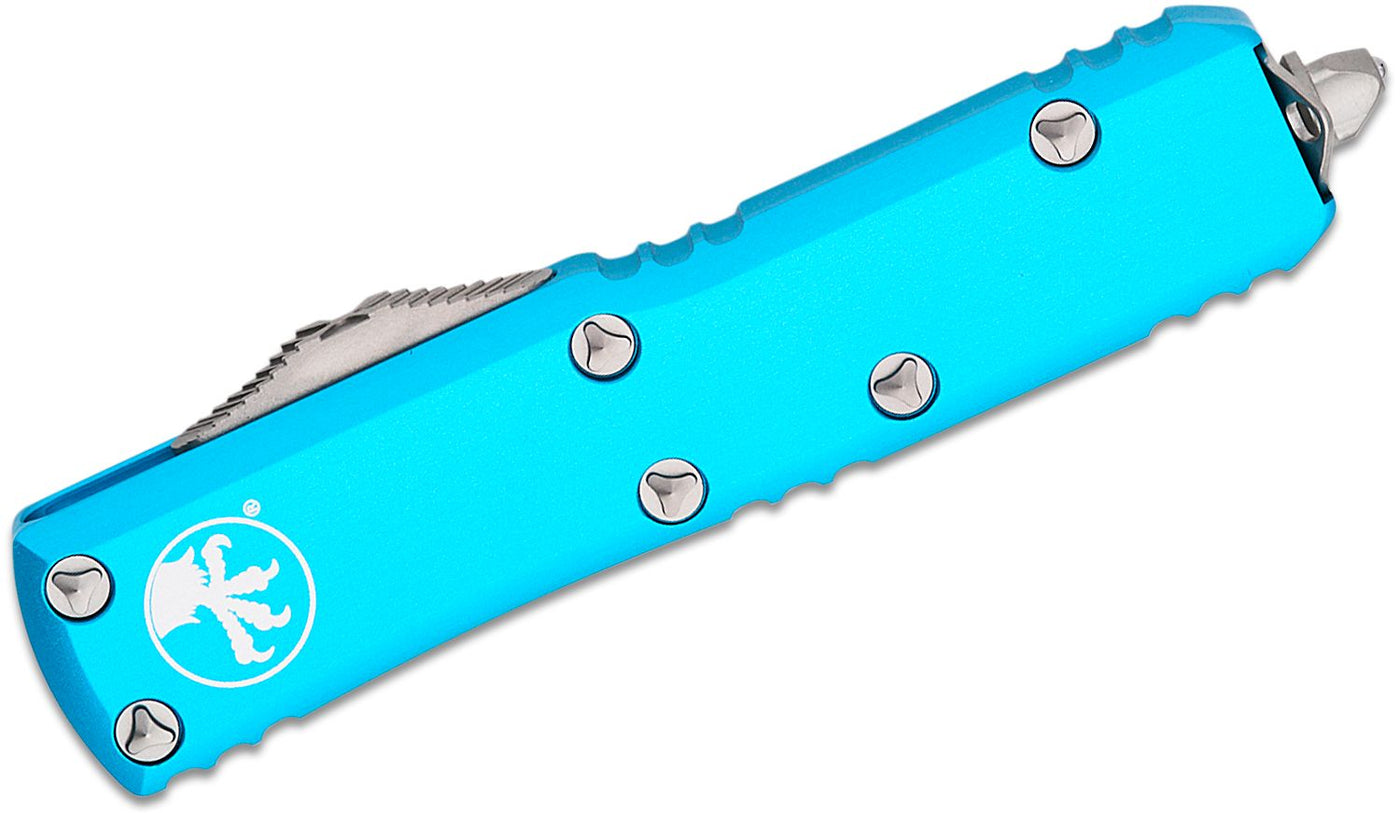 Microtech UTX-85 D/E OTF Automatic Knife Turquoise (3.1" Satin) 232-4 TQ