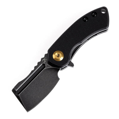 KANSEPT MINI KORVID FLIPPER KNIFE BLACK G10 HANDLE (1.45'' 154CM BLADE)