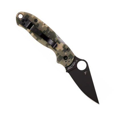 Spyderco Para 3 Camo Folding Knife - CPM-S45VN Clip-Point Blade, Compression Lock, Premium EDC Pocket Knife with Camo G-10 Handle