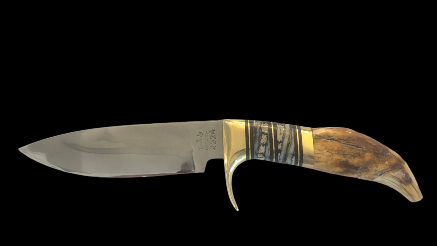 BAM Custom Knife 298 - Cave Bear Tooth Handle - timberknives.com