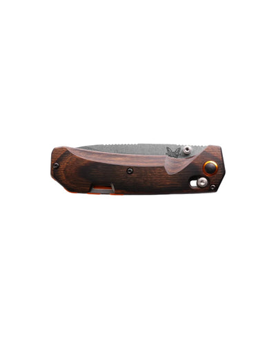 Benchmade 15062 Grizzly Creek Folding Knife - CPM - S30V Drop - Point Blade with Gut Hook, Premium Hunting EDC Pocket Knife with Stabilized Wood Handle - timberknives.com