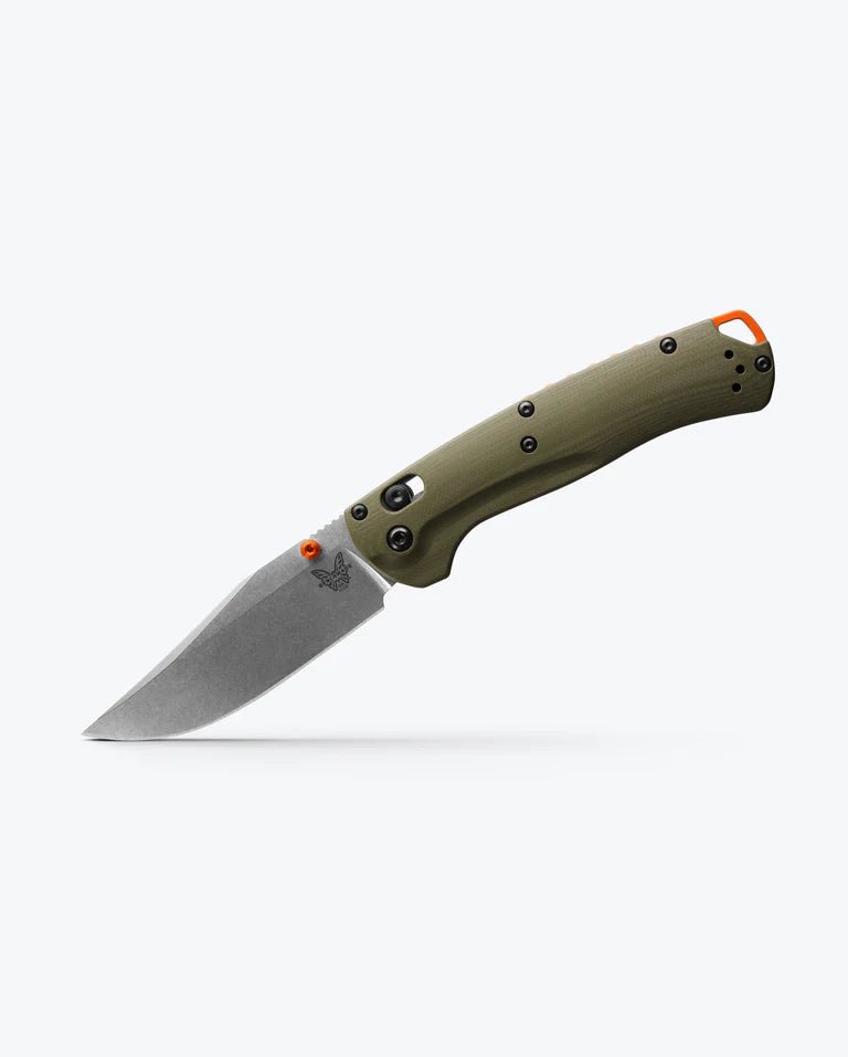 Benchmade 15536 Taggedout Folding Knife - CPM - S45VN Clip - Point Blade, AXIS Lock, Premium Lightweight EDC Hunting Knife with OD Green G10 Handle - timberknives.com