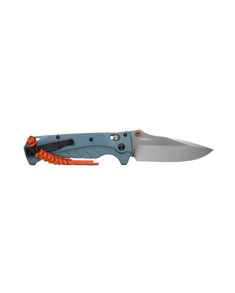 Benchmade 18060 Adira Folding Knife - CPM - MagnaCut Drop - Point Blade, AXIS Lock, Premium EDC Pocket Knife with Depth Blue Grivory Handle - timberknives.com