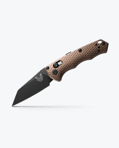Benchmade 2900BK - 1 Auto Immunity Folding Knife - CPM - M4 Black Blade, Automatic Opening, Premium EDC Pocket Knife with FDE Aluminum Handle - timberknives.com