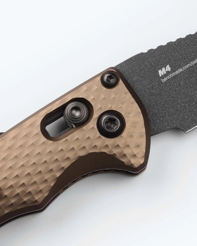 Benchmade 2900BK - 1 Auto Immunity Folding Knife - CPM - M4 Black Blade, Automatic Opening, Premium EDC Pocket Knife with FDE Aluminum Handle - timberknives.com