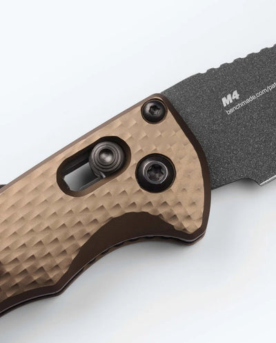 Benchmade 2900BK - 1 Auto Immunity Folding Knife - CPM - M4 Black Blade, Automatic Opening, Premium EDC Pocket Knife with FDE Aluminum Handle - timberknives.com