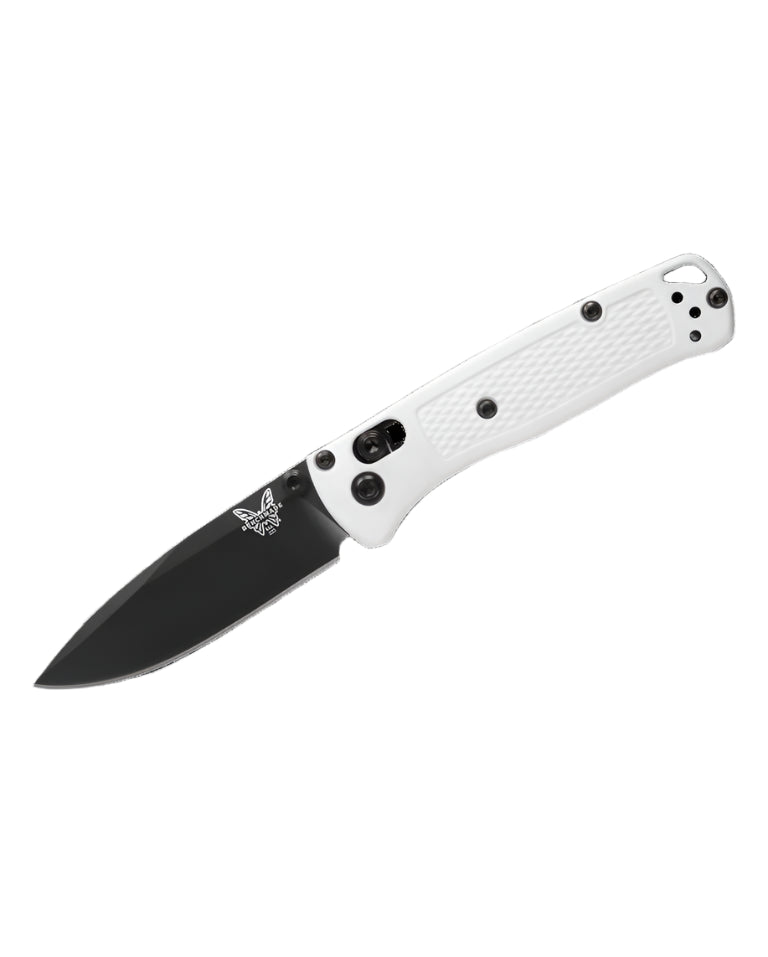 Benchmade 533BK - 1 Mini Bugout Folding Knife - CPM - S30V Drop - Point Blade, AXIS Lock, Premium Ultralight EDC Pocket Knife with White Grivory Handle - timberknives.com