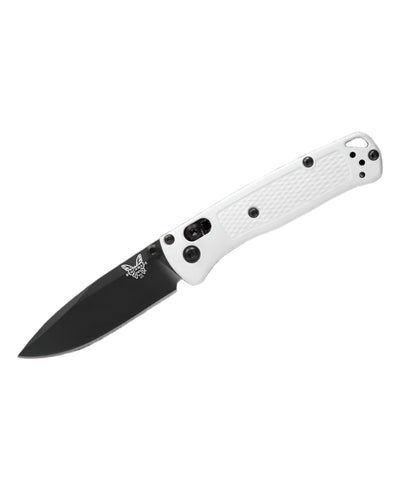 Benchmade 533BK - 1 Mini Bugout Folding Knife - CPM - S30V Drop - Point Blade, AXIS Lock, Premium Ultralight EDC Pocket Knife with White Grivory Handle - timberknives.com