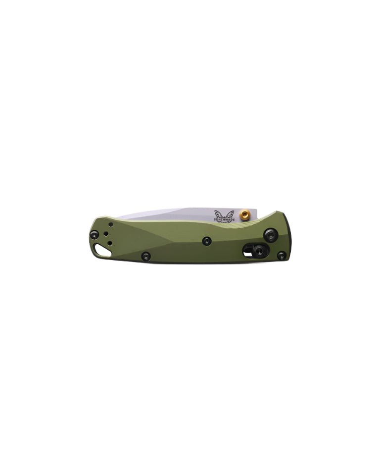 Benchmade 533SL - 10 Mini Bugout Folding Knife - CPM - S90V Drop - Point Blade, AXIS Lock, Premium Ultralight EDC Pocket Knife with Woodland Green Anodized Aluminum Handle - timberknives.com