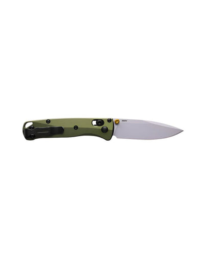 Benchmade 533SL - 10 Mini Bugout Folding Knife - CPM - S90V Drop - Point Blade, AXIS Lock, Premium Ultralight EDC Pocket Knife with Woodland Green Anodized Aluminum Handle - timberknives.com