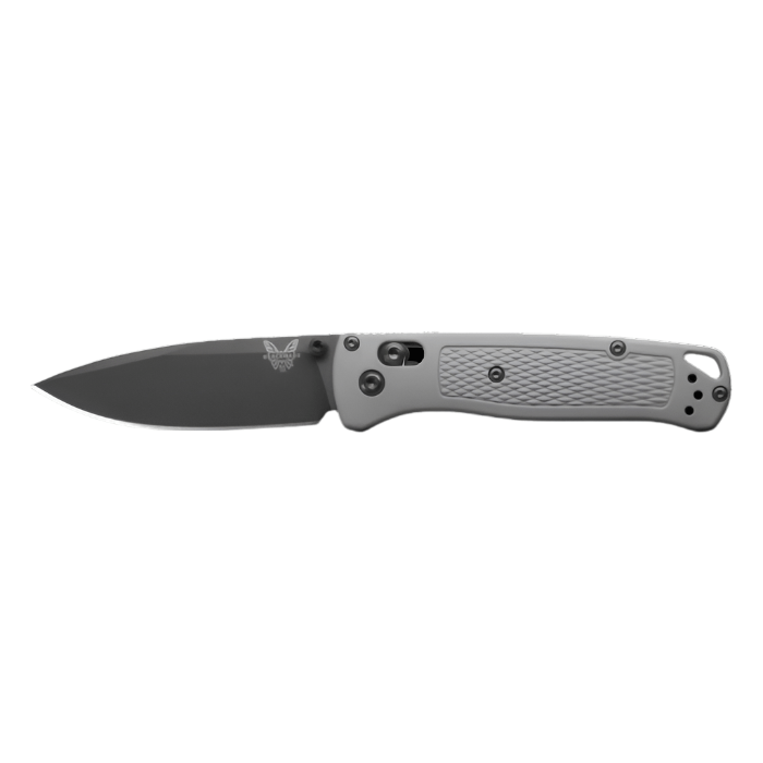 Benchmade 535BK - 08 Bugout Folding Knife - CPM - S30V Drop - Point Blade, AXIS Lock, Premium Ultralight EDC Pocket Knife with Storm Gray Grivory Handle - timberknives.com