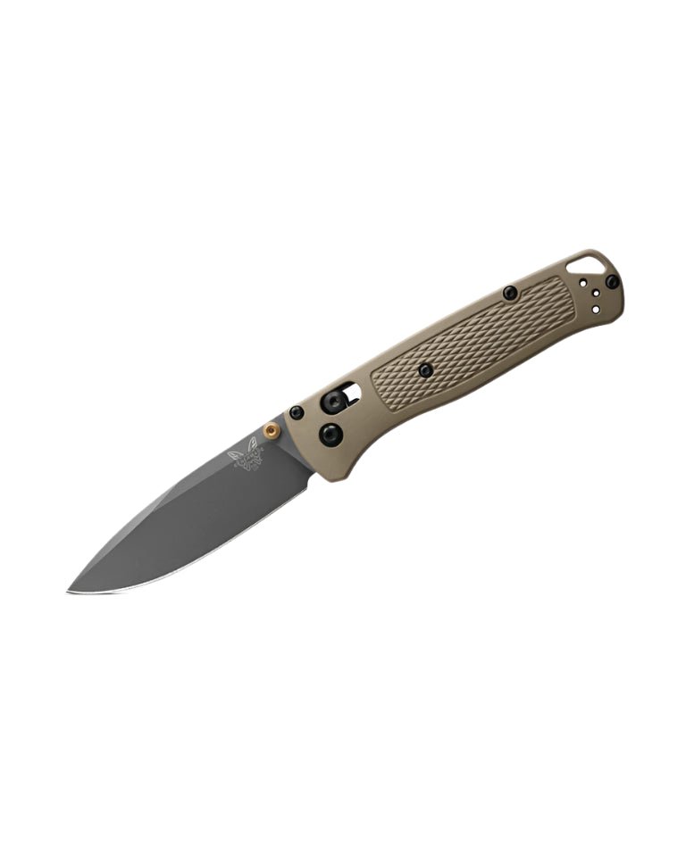 Benchmade 535GRY - 1 Bugout Folding Knife - CPM - S30V Drop - Point Blade, AXIS Lock, Premium Ultralight EDC Pocket Knife with Ranger Green Grivory Handle - timberknives.com