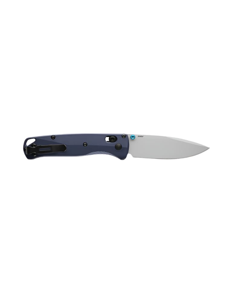 Benchmade 535SL - 13 Bugout Folding Knife - CPM - S90V Drop - Point Blade, AXIS Lock, Premium Ultralight EDC Pocket Knife with Crater Blue Anodized Aluminum Handle - timberknives.com