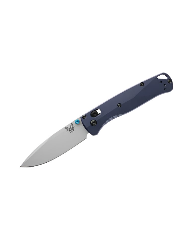 Benchmade 535SL - 13 Bugout Folding Knife - CPM - S90V Drop - Point Blade, AXIS Lock, Premium Ultralight EDC Pocket Knife with Crater Blue Anodized Aluminum Handle - timberknives.com