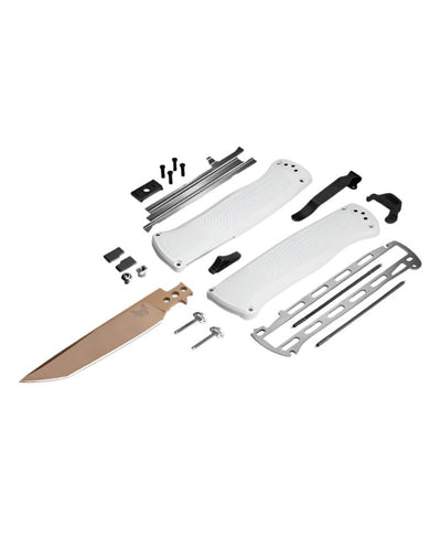 Benchmade 5370FE - 02 Shootout OTF Knife - CPM - CruWear FDE Tanto Blade, Automatic Opening, Premium Tactical EDC Pocket Knife with Cool Gray Grivory Handle - timberknives.com