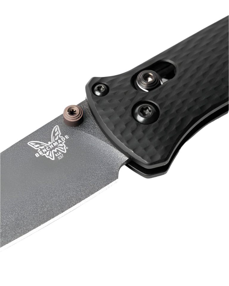 Benchmade 537GY - 03 Bailout Folding Knife - CPM - M4 Drop - Point Blade, AXIS Lock, Premium Ultralight Tactical EDC Pocket Knife with Woodland Green Grivory Handle - timberknives.com
