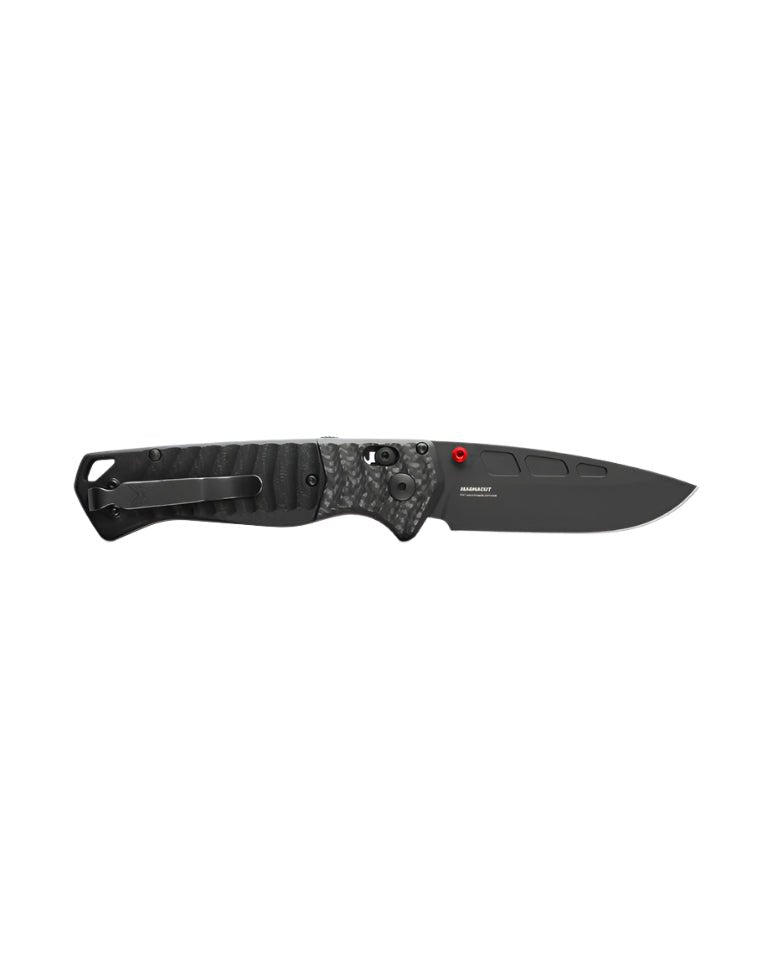 Benchmade 593BK - 01 PSK Folding Knife - CPM - MagnaCut Drop - Point Blade, AXIS Assist, Premium Survival EDC Pocket Knife with Carbon Fiber and Black G10 Handle - timberknives.com