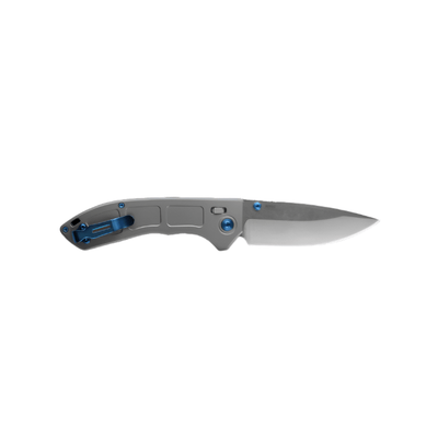 Benchmade 748 Narrows Folding Knife - M390 Drop - Point Blade, AXIS Lock, Premium Ultralight EDC Pocket Knife with Gray Titanium Handle - timberknives.com