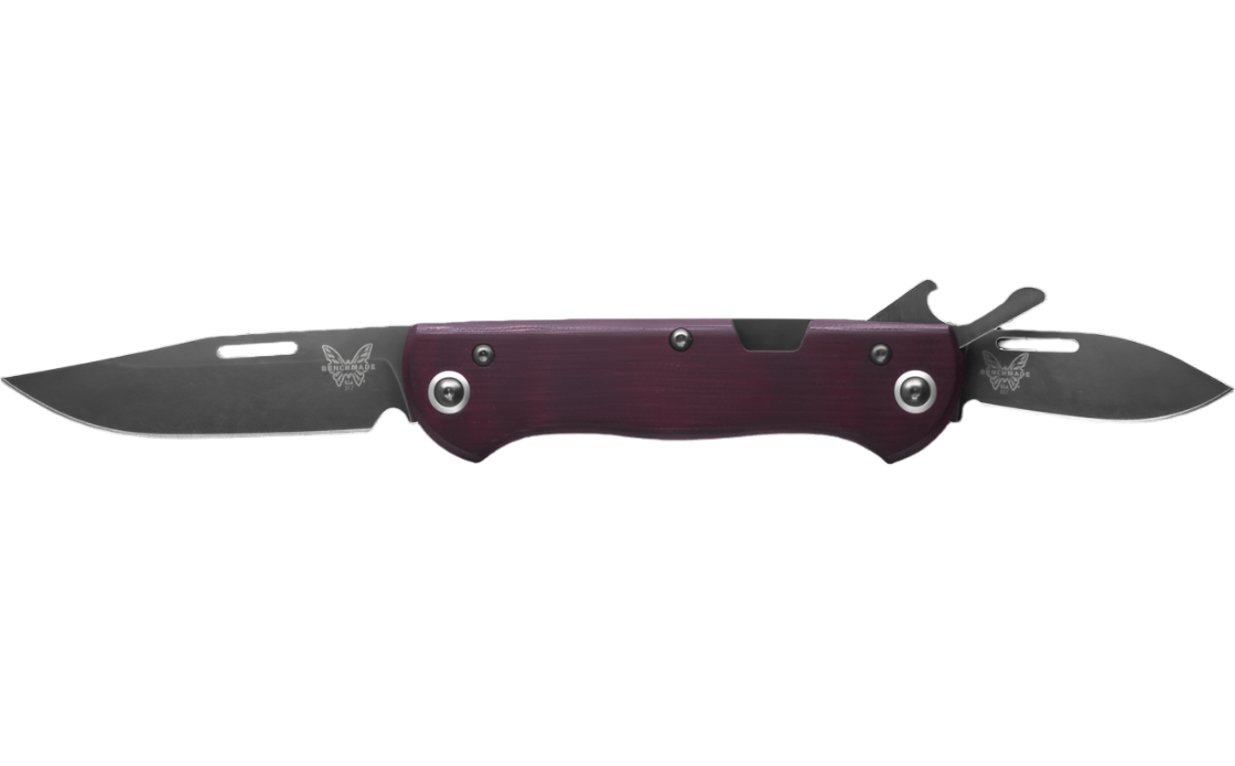 Benchmade 9070BK - 1 Claymore Folding Knife - CPM - D2 Drop - Point Blade, Automatic Opening, Premium Tactical EDC Pocket Knife with OD Green Grivory Handle - timberknives.com