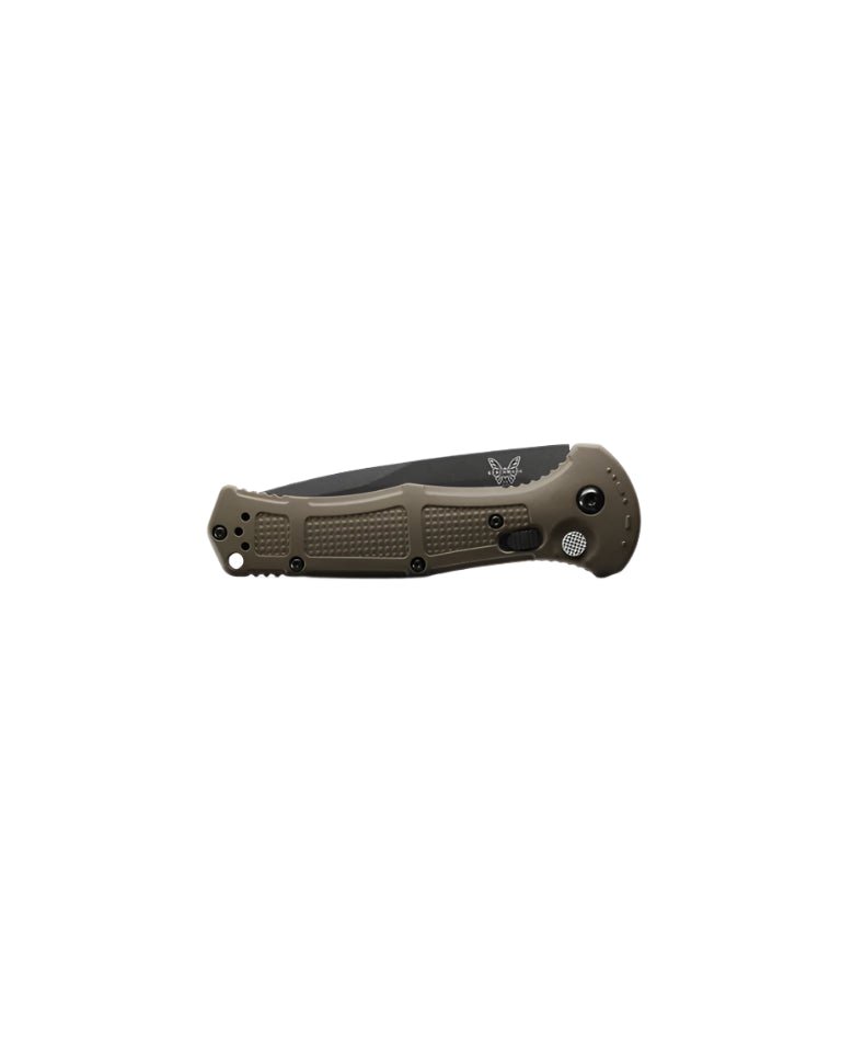 Benchmade 9070BK - 1 Claymore Folding Knife - CPM - D2 Drop - Point Blade, Automatic Opening, Premium Tactical EDC Pocket Knife with Ranger Green Grivory Handle - timberknives.com