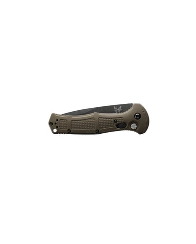 Benchmade 9070BK - 1 Claymore Folding Knife - CPM - D2 Drop - Point Blade, Automatic Opening, Premium Tactical EDC Pocket Knife with Ranger Green Grivory Handle - timberknives.com