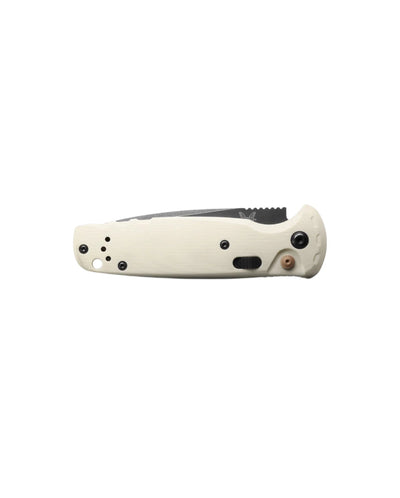 Benchmade 9070SBK Claymore Folding Knife - CPM - D2 Drop - Point Blade, Automatic Opening, Premium Tactical EDC Pocket Knife with Ivory Grivory Handle - timberknives.com
