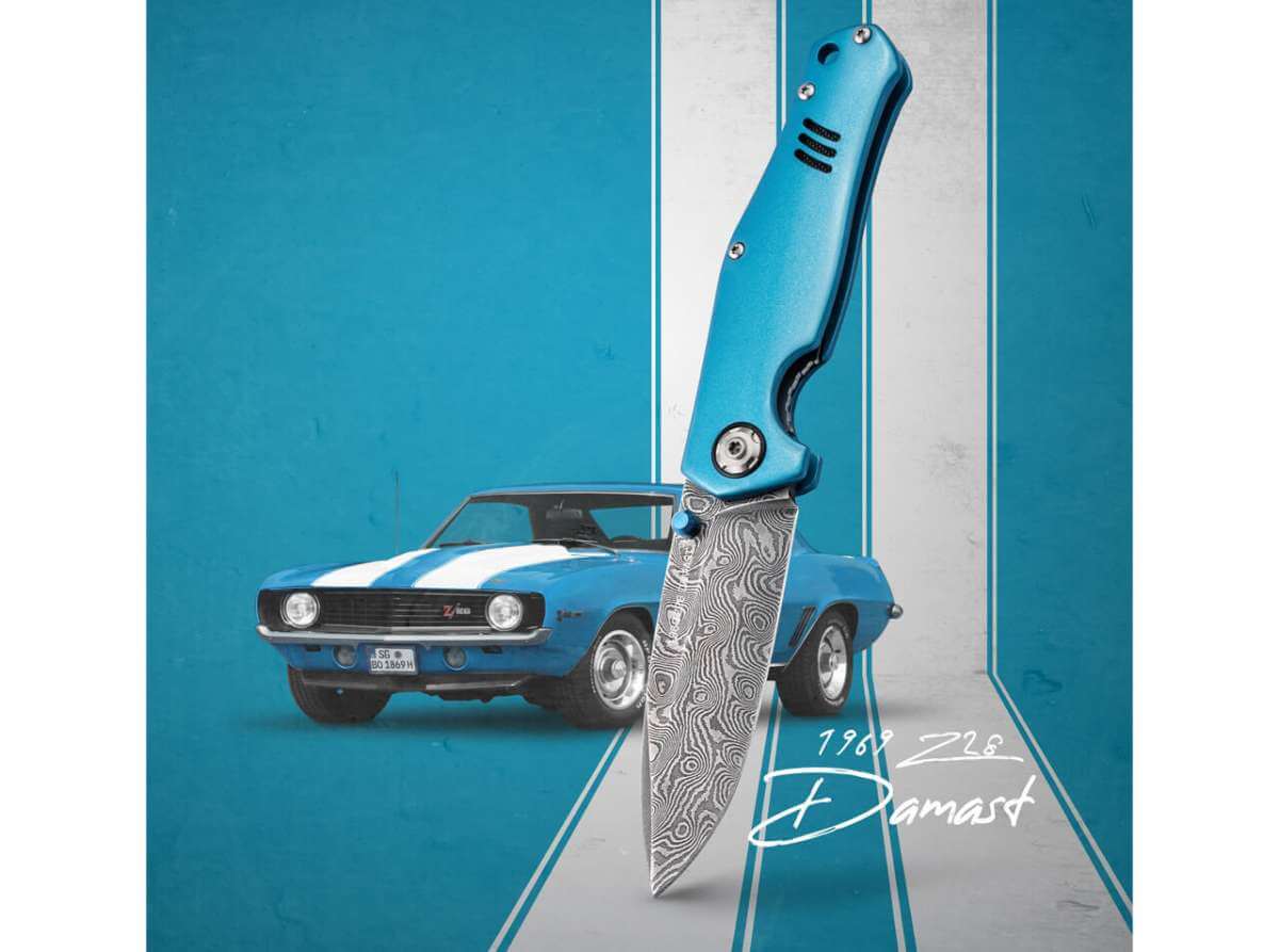 Boker 1969 Z28 - Damast Collectors Knife - timberknives.com