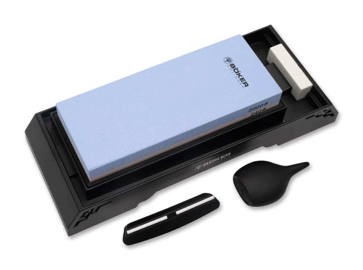 Boker Combi Water Stone Sharpening Station 240 / 2000 - timberknives.com