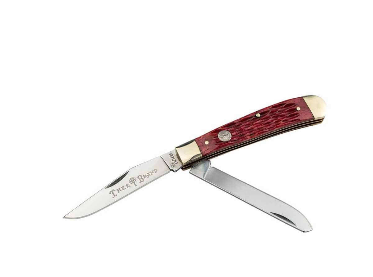 Boker Traditional Series 2.0 Trapper Jigged Red Bone - timberknives.com