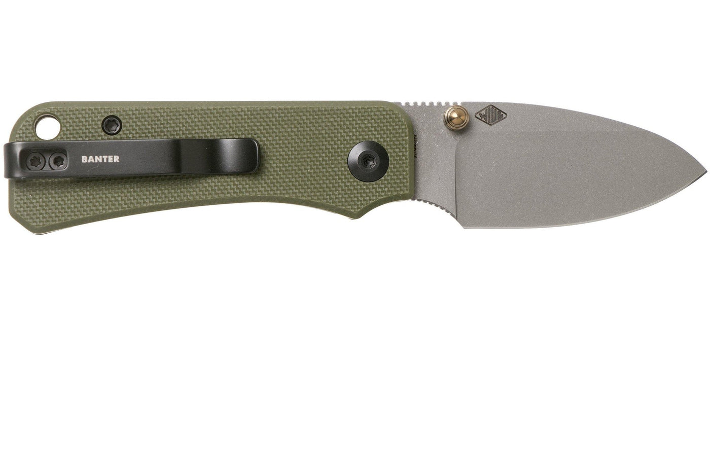 CIVIVI Baby Banter Pocket Knife - OD Green G10 - Gray Stonewash Nitro V - timberknives.com