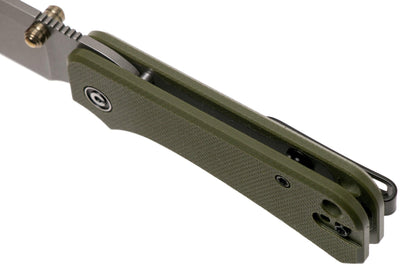 CIVIVI Baby Banter Pocket Knife - OD Green G10 - Gray Stonewash Nitro V - timberknives.com