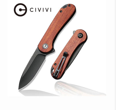 CIVIVI Elementum Flipper Knife Wood Handle - timberknives.com