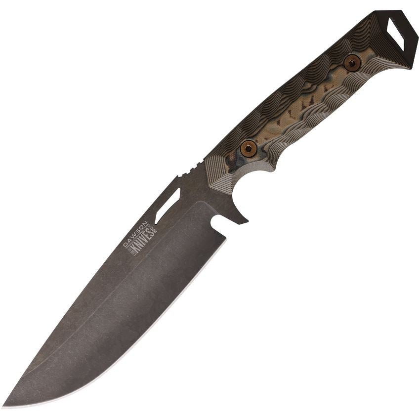 Dawson Knives Summit GEN 2 Fixed Blade Knife 3.5" CPM - MagnaCut Midnight Clip Point, Ultrex Camo G10 Handles - timberknives.com