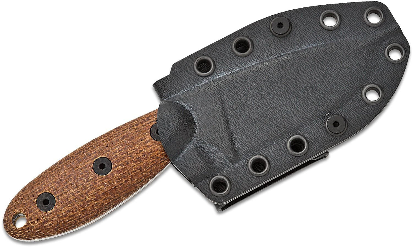 ESEE Knives Sencillo Brown Micarta (3" Stonewashed A2) Fixed Blade Knife - timberknives.com