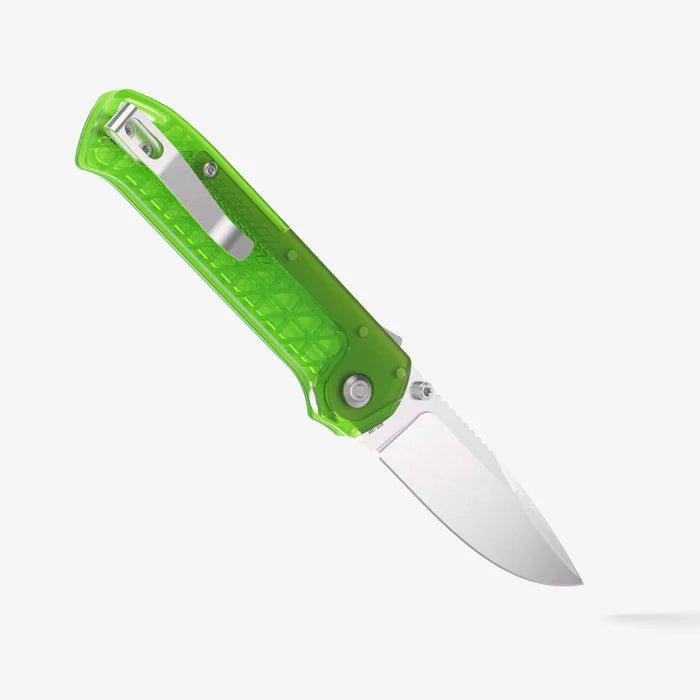 Flytanium Arcade® Lite - Digital Green Folding Knife - S35VN Drop Point Blade, Shark - Lock, Premium Customizable EDC Pocket Knife with Digital Green Polycarbonate Handle - timberknives.com