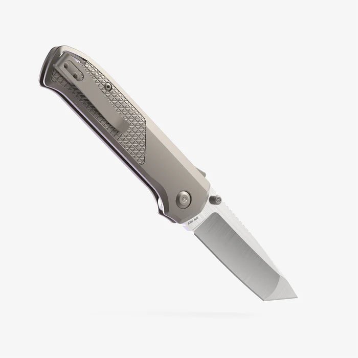 Flytanium Arcade® Pro Folding Knife - CPM 20CV Tanto Blade, Shark - Lock, Premium Customizable EDC Pocket Knife with Titanium Handle - timberknives.com