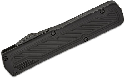 Guardian Tactical Scout OTF AUTO 3.5" Elmax Dark Stonewash Clip Point Blade, Black Aluminum Handles - timberknives.com