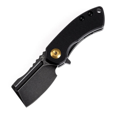 KANSEPT MINI KORVID FLIPPER KNIFE BLACK G10 HANDLE (1.45'' 154CM BLADE) - timberknives.com