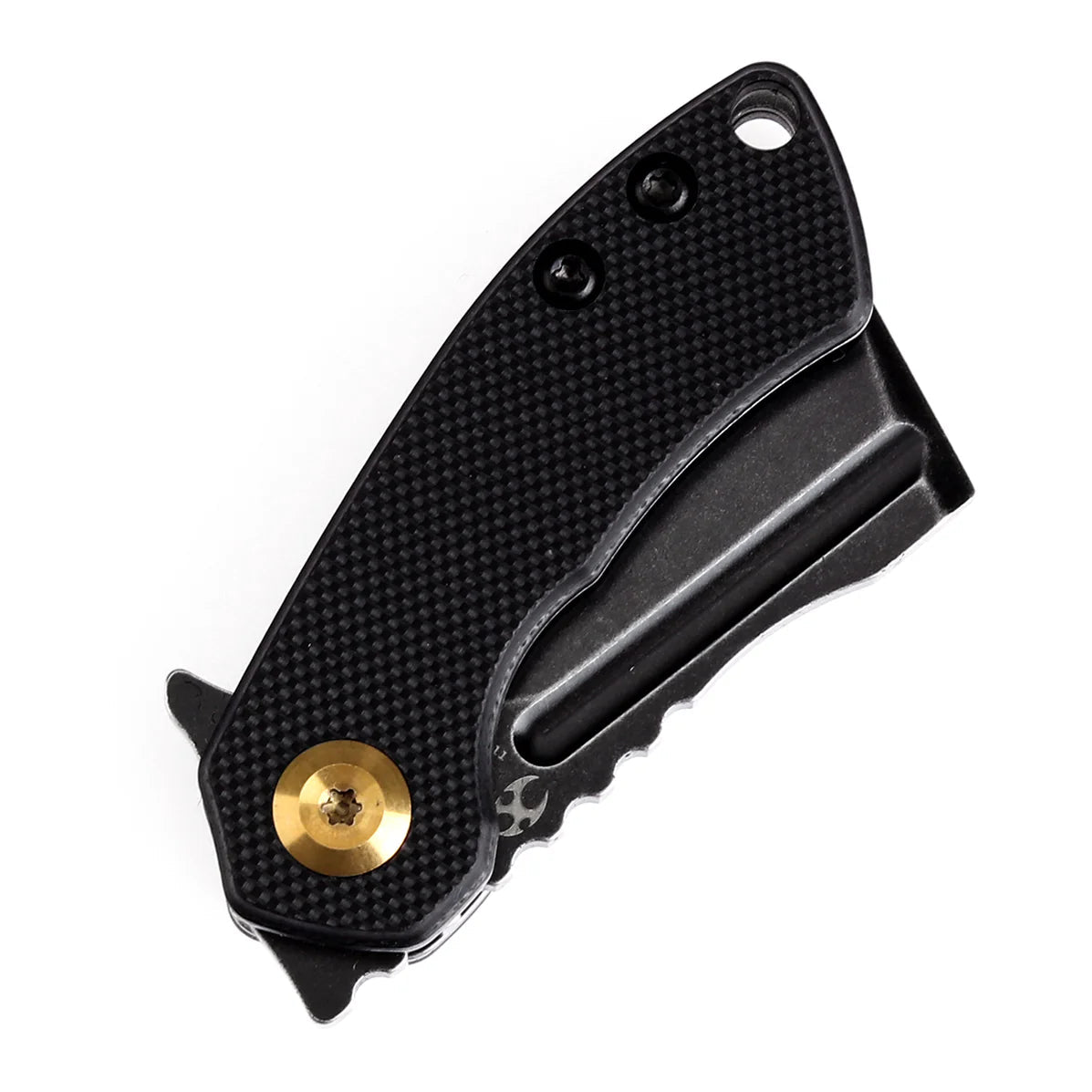KANSEPT MINI KORVID FLIPPER KNIFE BLACK G10 HANDLE (1.45'' 154CM BLADE) - timberknives.com