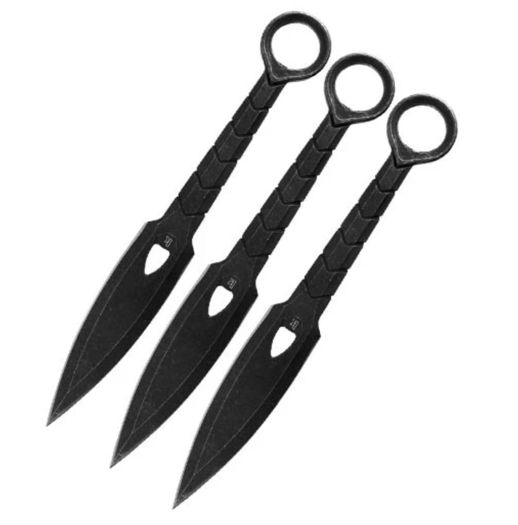 Kershaw Aethon 3 - Piece Throwing Knife Set (Blackwash) KS1748X - timberknives.com