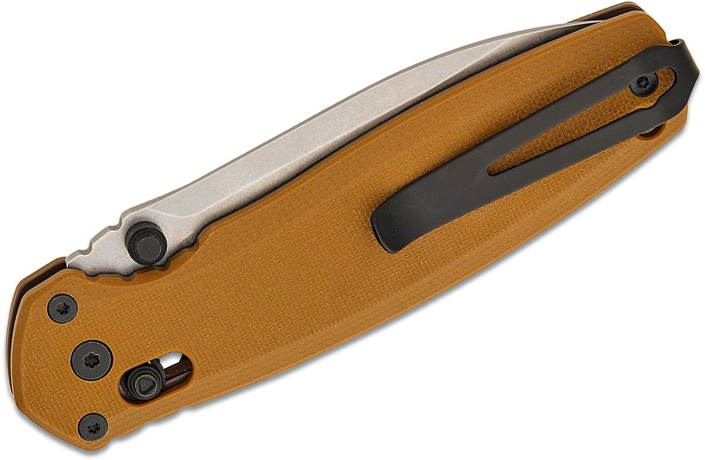 Kershaw Broadside DuraLock KVT Folding Knife 3.5" D2 Stonewashed Spear Point Blade, Tan G10 Handles - timberknives.com