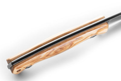 LionSteel M2M Fixed Blade Knife Olive Wood (3.5" Satin M390) M2M CVN - timberknives.com