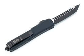 Microtech 123 - 1T Ultratech T/E OTF Automatic Knife Tactical (3.4" Black) - timberknives.com