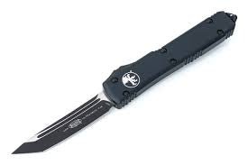 Microtech 123 - 1T Ultratech T/E OTF Automatic Knife Tactical (3.4" Black) - timberknives.com