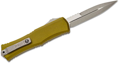 Microtech 1701M - 10APOD Hera II Mini OTF AUTO Knife 3" M390MK Apocalyptic Double Edge Bayonet Blade - timberknives.com