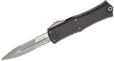 Microtech 1701M - 11AP Hera II Mini OTF AUTO Knife 3" M390MK Apocalyptic Double Combo Edge Bayonet Blade - timberknives.com