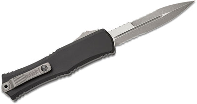 Microtech 1701M - 11AP Hera II Mini OTF AUTO Knife 3" M390MK Apocalyptic Double Combo Edge Bayonet Blade - timberknives.com
